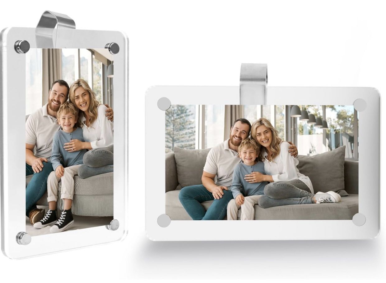 Car Sun Visor Photo Holder, Universal Magnetic Photo Clip, Decorate Your Car Visor Clip with Personality(2.4x3.5, 2PCS) 100+ bought in past month