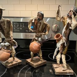 Trio of Masking Tape Sculptures 