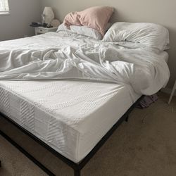 King Foam Mattress And Metal Bed Frame