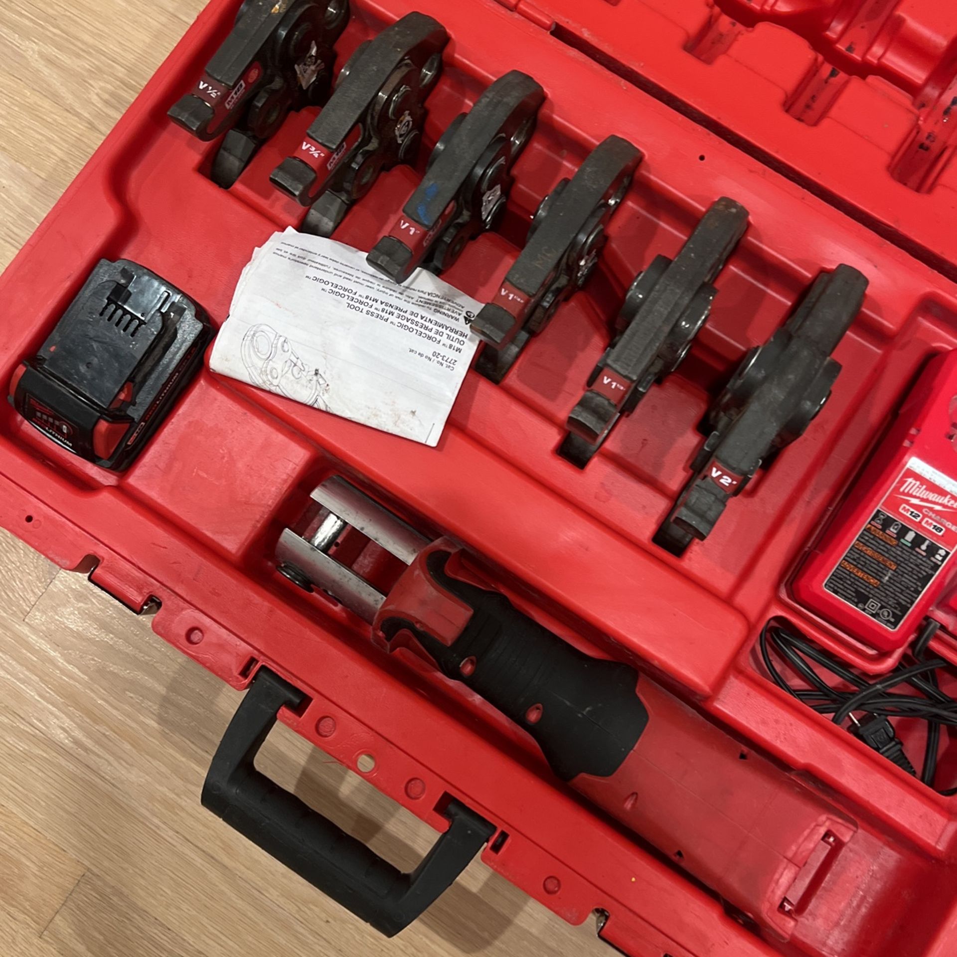 Milwaukee M18 Force logic Propress Forcelogic Press Tool 1/2”-2” Kit ...