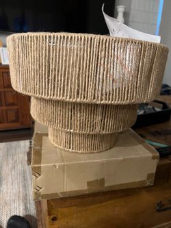 Rattan Boho chandelier, new