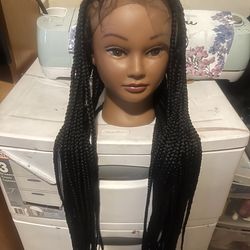 Cornrow wig with braids