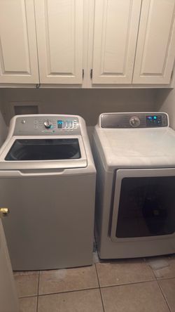 GE Large Drum Washing Machine and Samsung Dryer