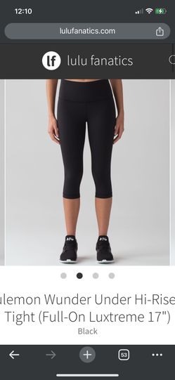 Lululemon Wunder Under Hi-Rise 1/2 Tight (Full-On Luxtreme 17") black 6 W6AIOS