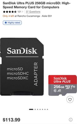 SanDisk Ultra 256GB microSDXC Memory Card
