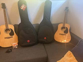 2- Unused Mitchell Acoustic Guitars With Accessories