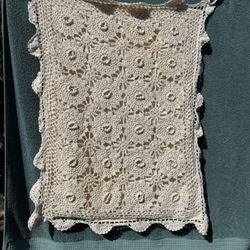 Vintage Crocheted Pillow Sham