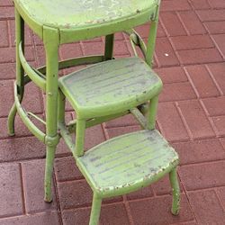 Vintage Cosco Step Stool Counter Chair, Circa 1950s