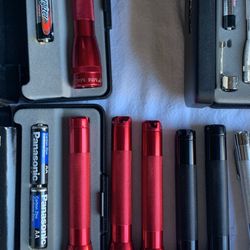 Assorted mini Maglite flashlights for sale plus stream light  Batteries not included  Get them all for $170.00  or your best offer Pick up in Powder S