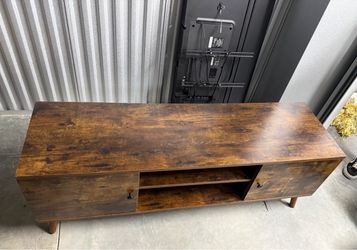 Brown Wood TV Stand Console
