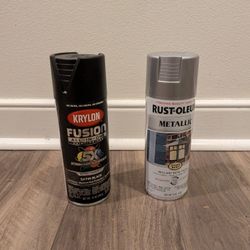Paint Spray Cans - Black + Silver