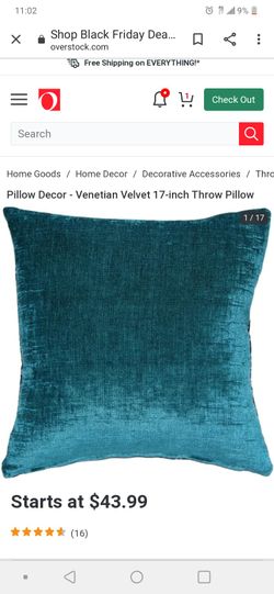 Venetian velvet pillow set of 2