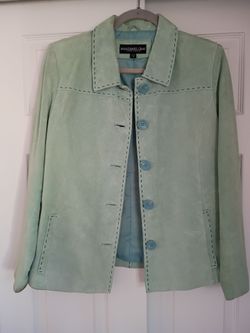 Monterey Bay Clothing Co. Mint Green Suede Jacket