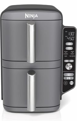 Ninja Air Fryer, 10QT DoubleStack XL 2-Basket, Compact Design, Cooks 5lb Whole Chicken, Feeds Up to