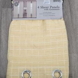 4 Sheer Panels/ Curtains