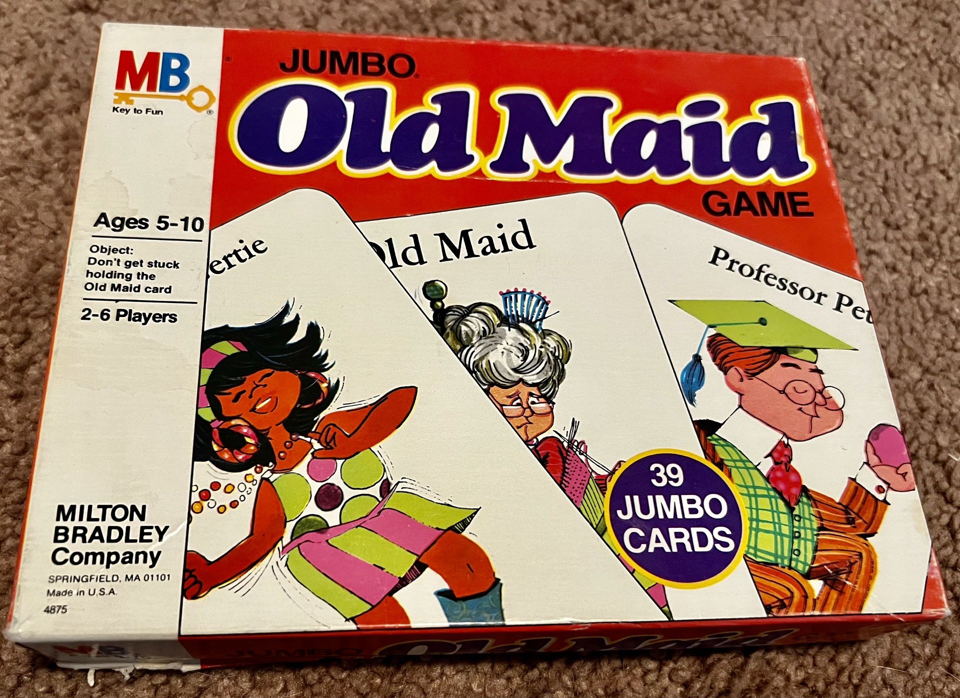 Vintage 1968 Milton Bradley Jumbo Old Maid Game