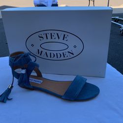 Women’s Shoes, Size 6, Steve Madden, Blue, Suede Sandals