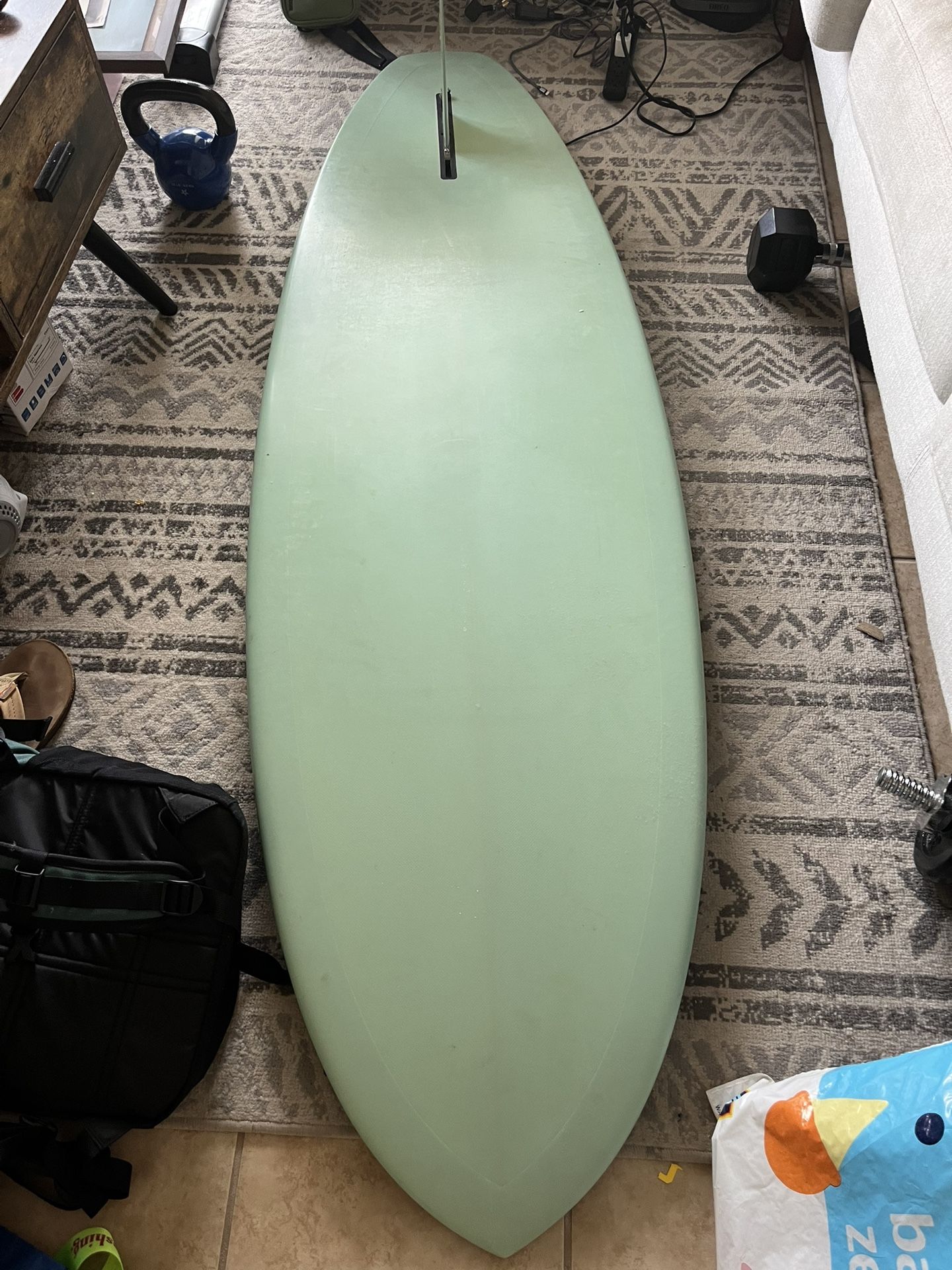 6’ Single Fin Surfboard + Cover & Fin