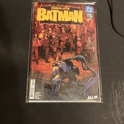Absolute bat man comic with protective sleeve