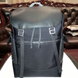 BOTTEGA VENETA BV Rucksack Backpack 520460 Lambskin Leather Canvas Black