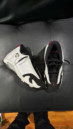 Air Jordan 14 Retro Sneakers Black Toe Size 8