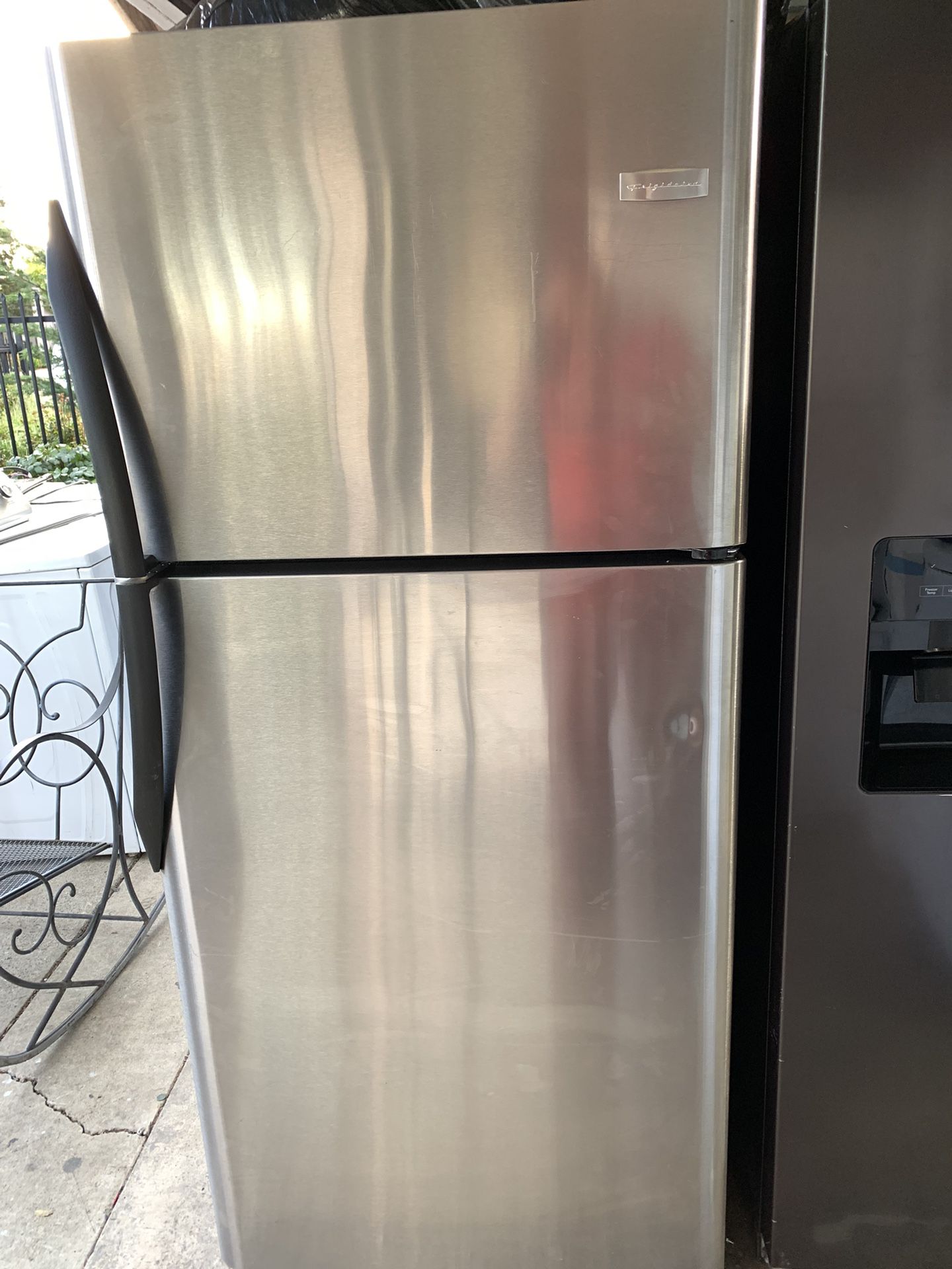 Stainless Steel Frigidaire Top Freezer Refrigerator 