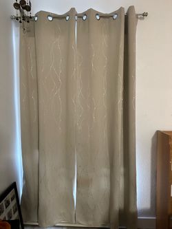 Blackout curtains with rod