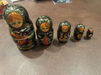 Five authentic Russian dolls straight from Russia