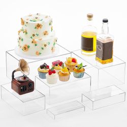 Leinuosen 6 Pcs Large Buffet Risers, 7 to 12 Inch Catering Dessert Table Rise