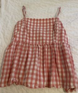 Wild Fable Pink and white tank top Size small