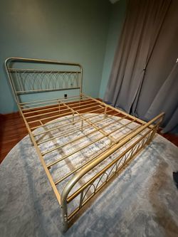 Queen Gold Bed Frame