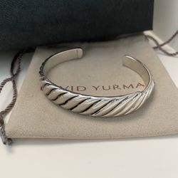 David Yurman Sculpted Cable Contour Bracelet In Sterling Silver