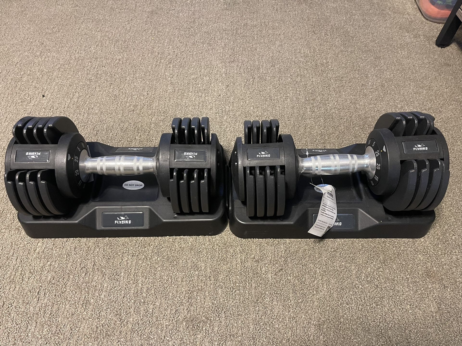 FLYBIRD 25LB Dumbbells Set (NEW)