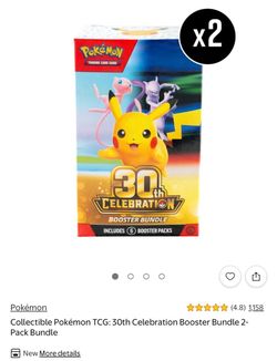2 boxes- Pokemon 30th Anniversary Booster Bundle x 2 New Sealed