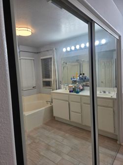 Large mirrored closet doors