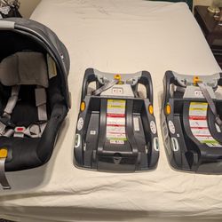 Chicco Keyfit infant car seat and 2 bases. $150 OBO.