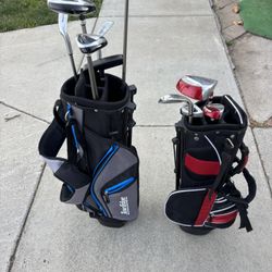 Junior, Right Handed Golf Clubs And Child Left-Handed Golf Clubs With Bags