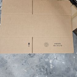 Corrugated Moving Boxes, 18x14x10, Pack Of 12