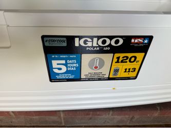 120qt Igloo white cooler