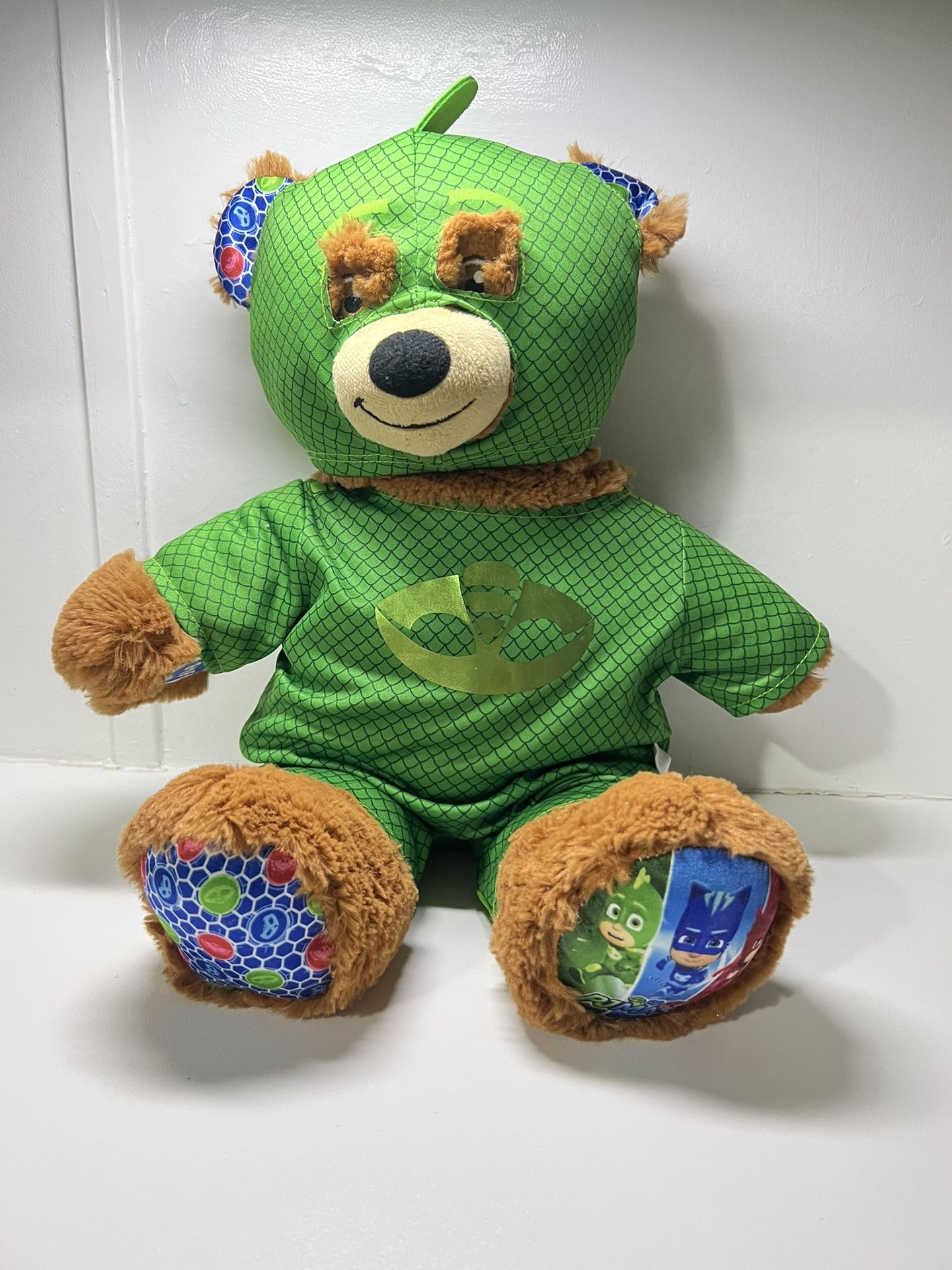 Build a Bear Workshop PJ Masks Green Gekko Costume 16" Plush Stuffed Animal BAB