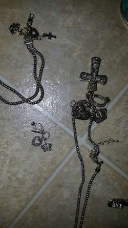 Cross necklace and bracelet
