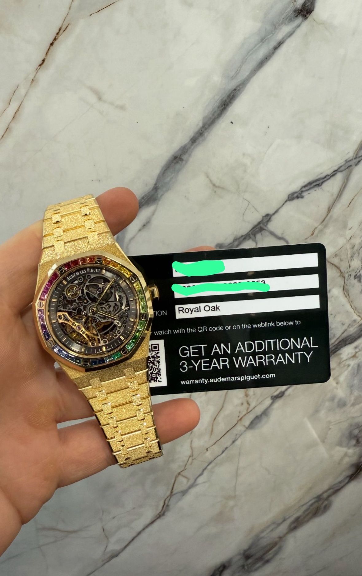 Royal Oak Frosted 18k Yellow Gold