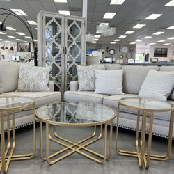 COFFEE TABLE SET GLASS 