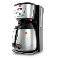 Black + Decker Programmable Digital 12 Cup Coffee Maker Black/silver