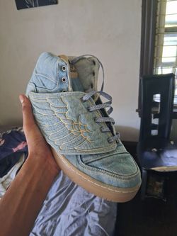 Adidas Jeremy Scott Wings Denim High-Top Sneakers