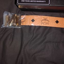 McM Black And Brown Leather Belts