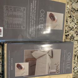 2 New Spill proof Fabric Tablecloth 60 By 104 Inches W/ Pattern, Oblong Shape, Easy Care