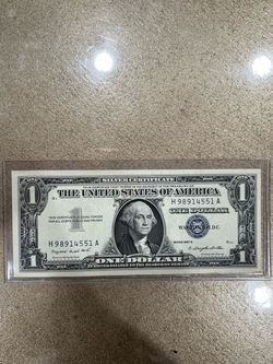 $1 Silver Certificate Blue Seal series 1957 A Uncirculated Gem