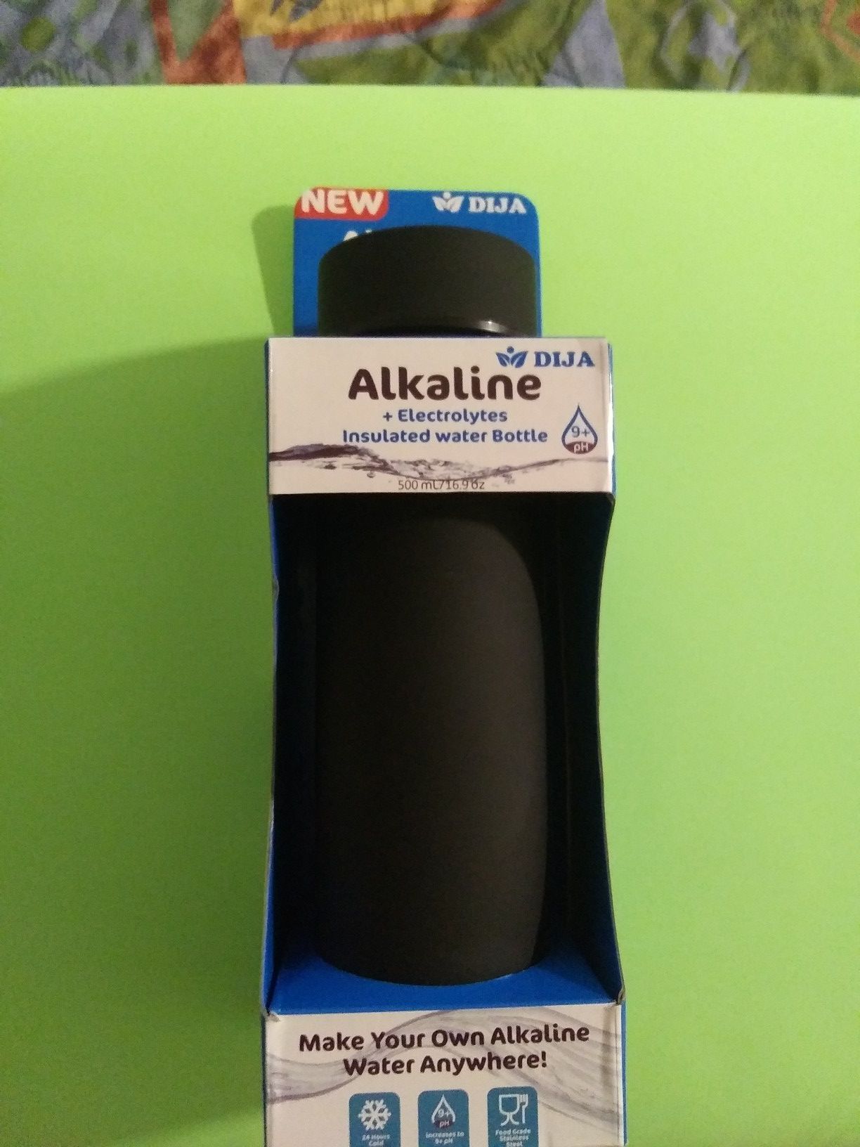 Alkaline + electrolytes insulated water bottle