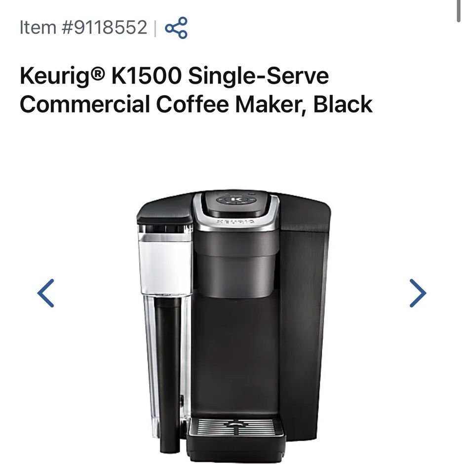 Keurig K1500 Single Serve Commercial Coffee Maker Black - Office Depot